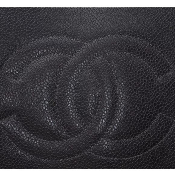 CHANEL Vintage Caviar Leather Black Diary Notebook Tablet Cover CC Stitch Motif. - Picture 8 of 14